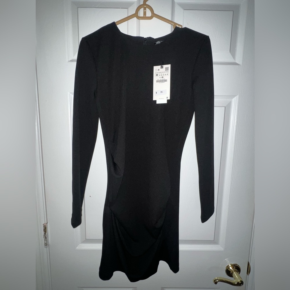 NWT Zara side ruching dress